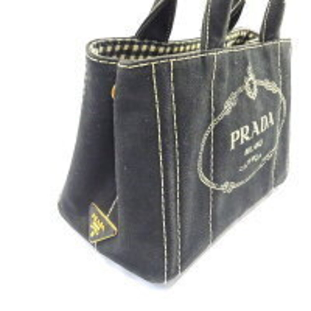Prada tote bag shoulder Canapa black - Picture 4 of 11
